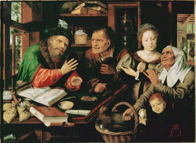 Az adószedő (festmény tölgyfára) alkotó: Jan Massys