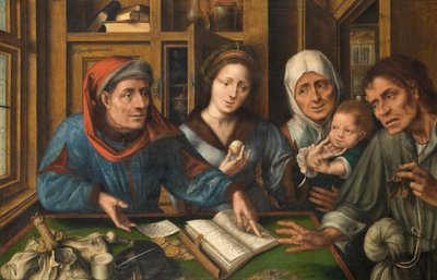 The Rent Receivers Office, 1514 (fából átvitt olaj, vászon) alkotó: Jan Massys or Metsys