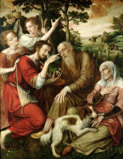 Tóbiás, aki gyógyítja apja vakságát, 1563 alkotó: Jan Massys or Metsys