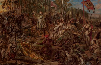 Kościuszko Racławicénél, vázlat alkotó: Jan Matejko
