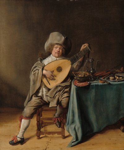 Önarckép lantosként, c. 16371638. alkotó: Jan Miense Molenaer
