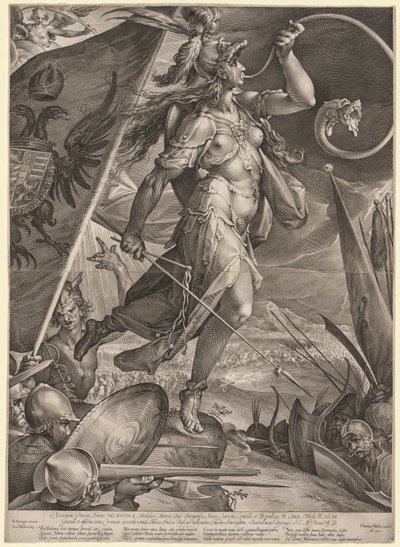 Bellona a császár hadait vezeti a törökök ellen, 1600. alkotó: Jan Muller