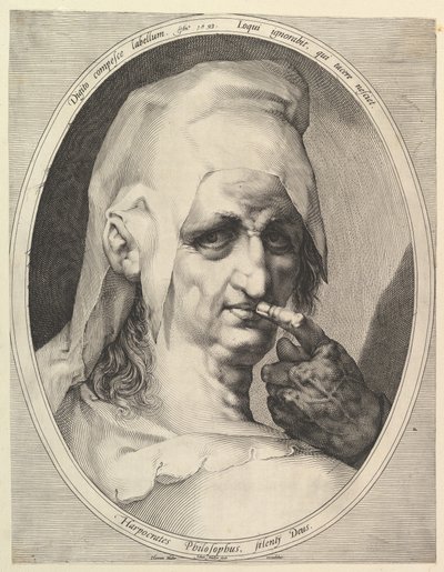 Harpocrates, filozófus, kb. 1611. alkotó: Jan Muller