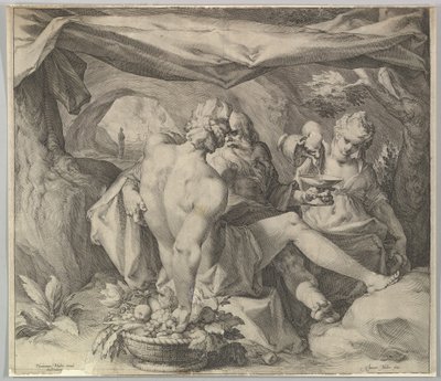 Lót és lányai, kb. 1630. alkotó: Jan Muller