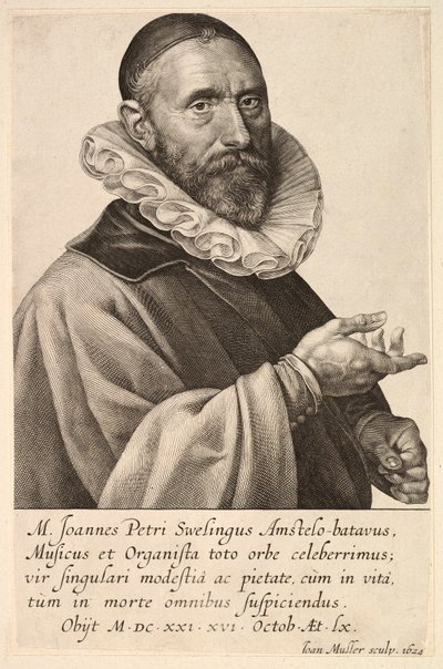 Jans Pietersz Sweelinck portréja, kocsma. 1624. alkotó: Jan Muller