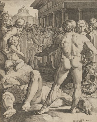 A harc Ulysses és Irus között, kb. 1590 alkotó: Jan Muller