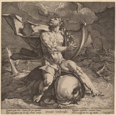 Arion egy delfinen alkotó: Jan Muller, after Cornelis Cornelisz van Haarlem