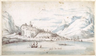 A Satalia-öböl (toll és tinta mosással papíron) alkotó: Jan Peeters