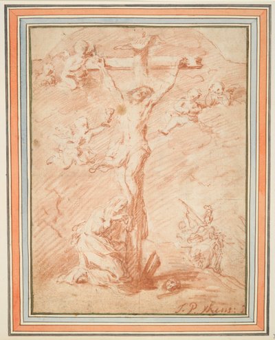 Krisztus a kereszten Szent Magdolnával alkotó: Jan Pieter Ykens