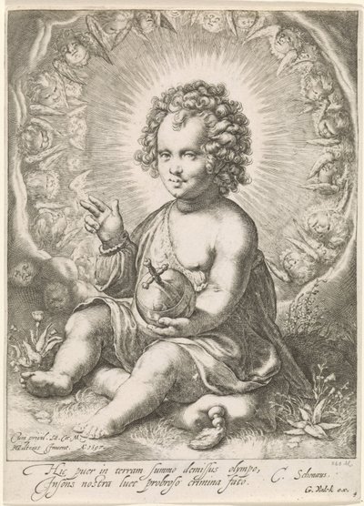 Christuskind als Salvatore előtt alkotó: Jan Saenredam (attributed to)