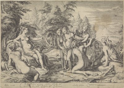 Diana felfedezi Callisto terhességét alkotó: Jan Saenredam