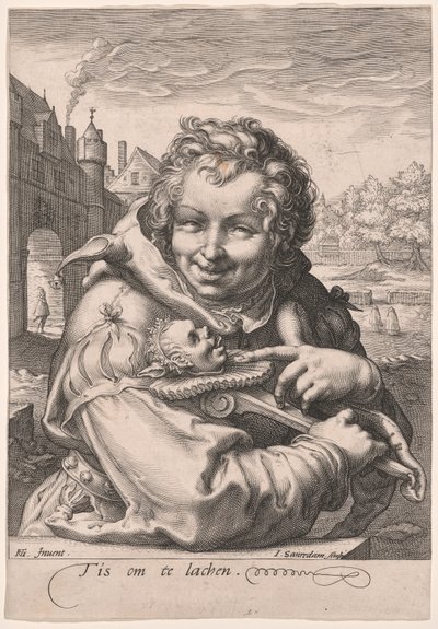 Fool Holding a Staff (Ez a nevetésért) alkotó: Jan Saenredam