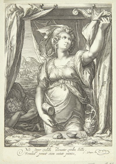 Jael és Sisera alkotó: Jan Saenredam