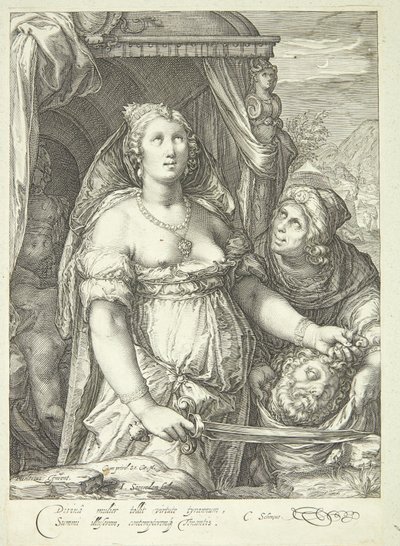 Judit Holofernész fejével alkotó: Jan Saenredam