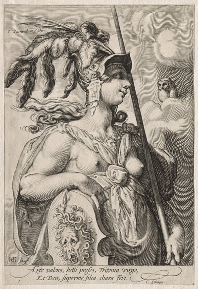 Három istennő, c. 1595. alkotó: Jan Saenredam