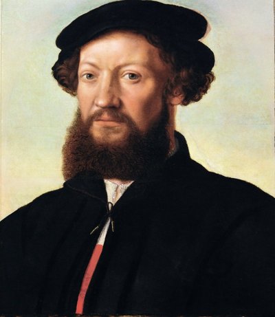 Férfi portréja – Jan Sanders van Hemessen (1500 körül – 1566 körül). Olaj, fa, kb 1555. Mérete: 47x39 cm. Művészettörténeti Múzeum, Vienne alkotó: Jan Sanders van Hemessen