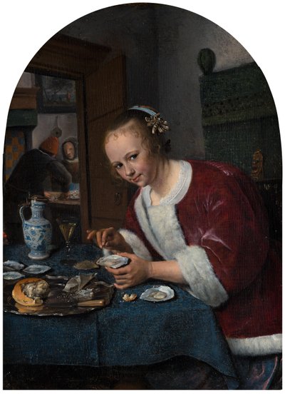 Osztrigát evő lány alkotó: Jan Steen