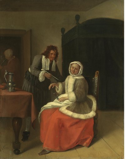 Szerelmesek a borban alkotó: Jan Steen