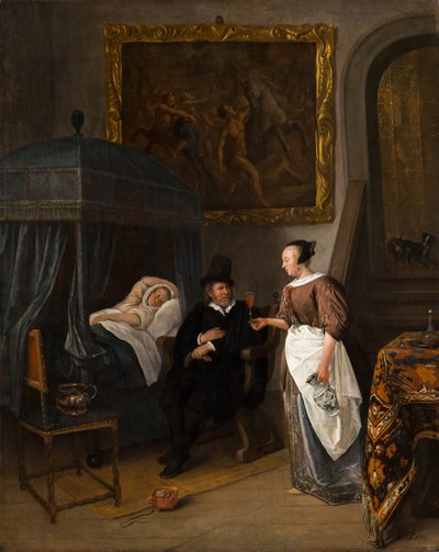 Az orvos látogatása alkotó: Jan Steen