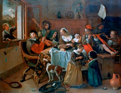 A vidám család, 1668 alkotó: Jan Havickszoon Steen