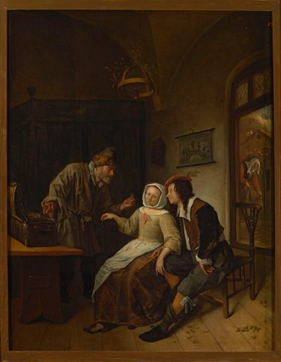 Választás fiatalság és gazdagság között alkotó: Jan Steen