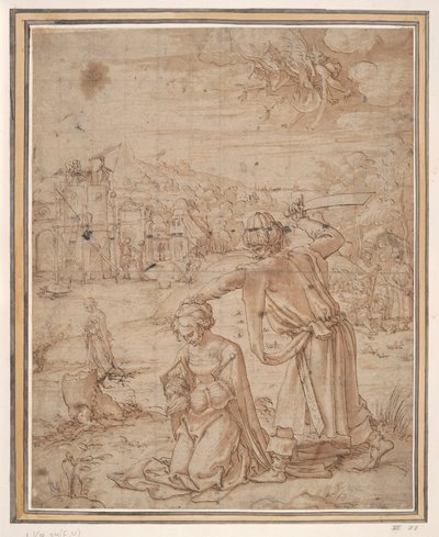 Szent Borbála lefejezése alkotó: Jan Swart Van Groningen
