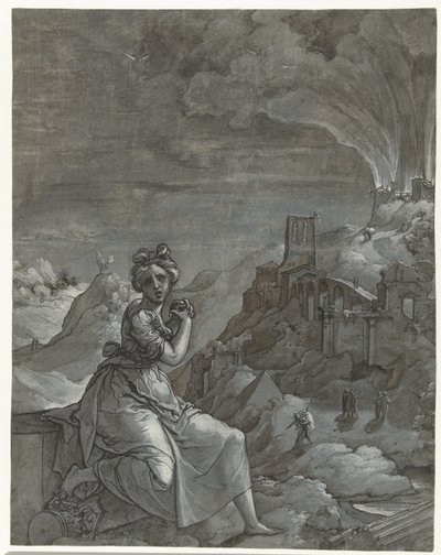 Cassandra gyászolja Trója pusztulását, 1550-55 alkotó: Jan Swart Van Groningen