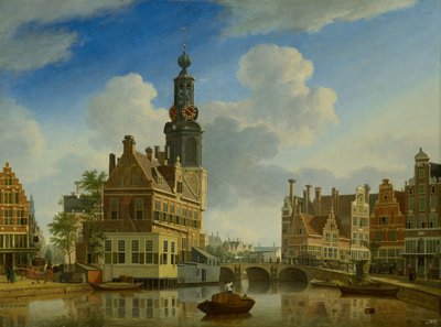 A Munt-torony Singelből nézve, 1751 alkotó: Jan Ten Compe