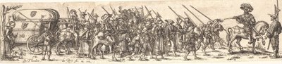 Katonák hite, elöl lovas tiszt alkotó: Jan Theodor de Bry