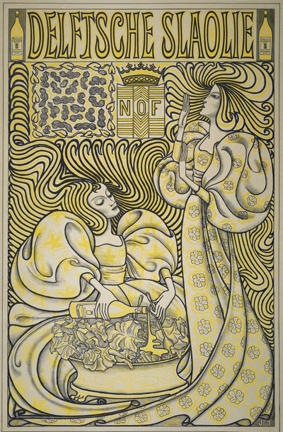 Plakát a delfti salátaolajhoz, 1894 (papír) alkotó: Jan Toorop