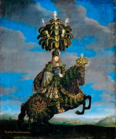 ""Ferdinand Joseph (1636-1698), Dietrichstein herceg, Gundakar de Dietrichstein en costume de ballet equestre portréja" (Gundakar, Dietrichstein herceg (1623-1690) lóbalett jelmezében) Peinture de Jan Thomas van Ypres (1617-1678) alkotó: Jan Thomas van Ieperen