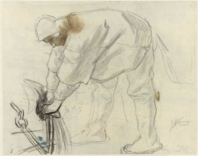 Tanulmány egy horgonyos tengerészről alkotó: Jan Toorop