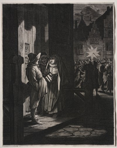 Királyok csillaga, Egy éjszakai darab, 1630. alkotó: Jan Van de Velde