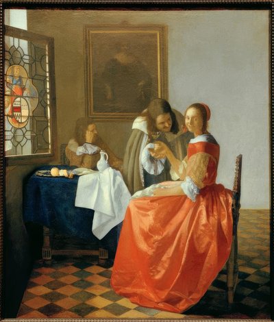 A lány a borospohárral alkotó: Jan Vermeer van Delft