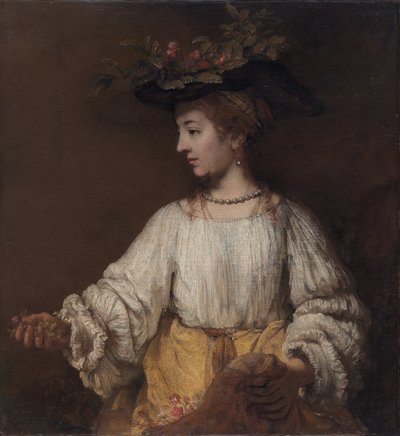 Flóra – Rembrandt van Rijn festménye alkotó: Johannes Vermeer