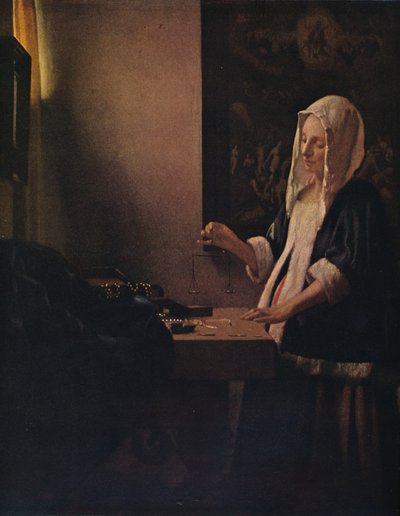 Egyenleget tartó nő, c1664 alkotó: Jan Vermeer van Delft
