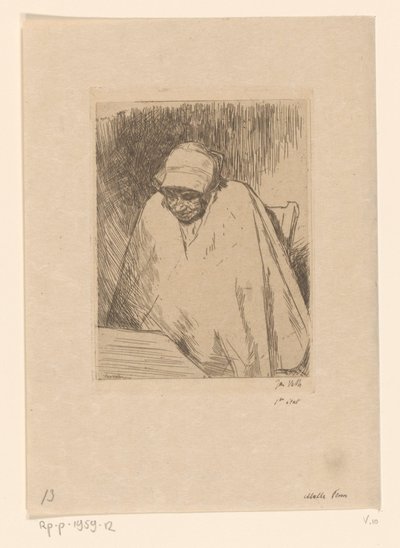 Malle Teun (eredeti cím a tárgyon) alkotó: Jan Veth (signed by artist)