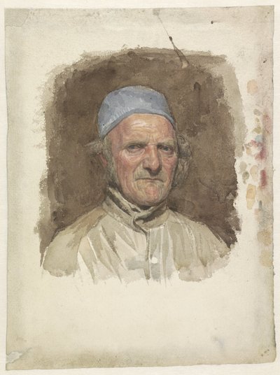 Férfi portré, kék sapkával alkotó: Jan Veth