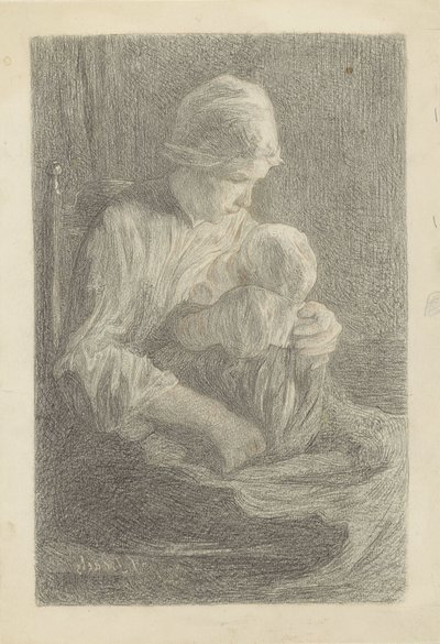 Anya gyermekével alkotó: Jan Veth