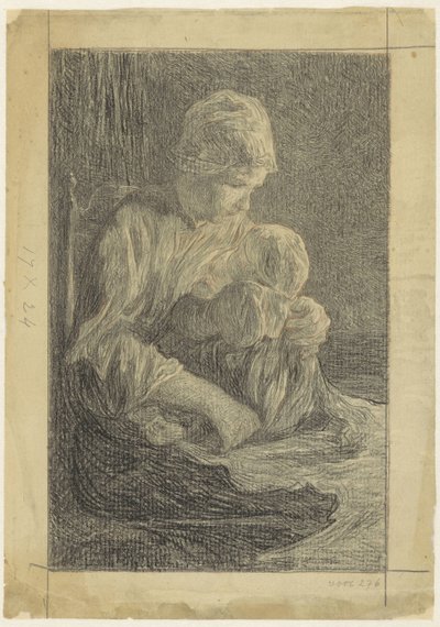 Anya gyermekével alkotó: Jan Veth