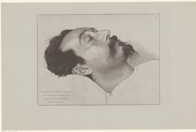 Nicolaas de Roever op zijn doodsbed Így 18903. március 12-én Nicholas de Roever pihentette R.I.P. (cím a tárgyon) alkotó: Jan Veth