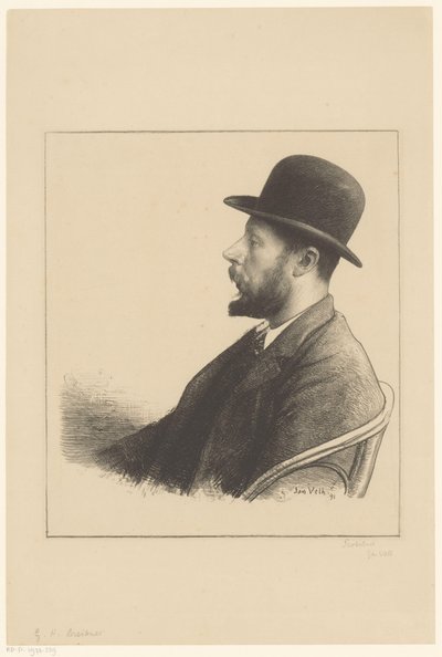 George Hendrik Breitner portréja Híres kortársak (sorozat címe) alkotó: Jan Veth