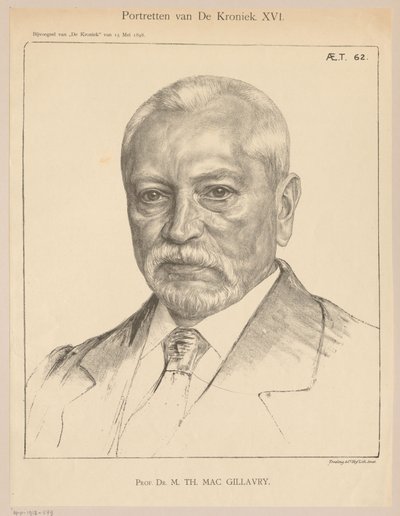 Theodorus Hendrik Mac Gillavry portréja 62 éves korában alkotó: Jan Veth