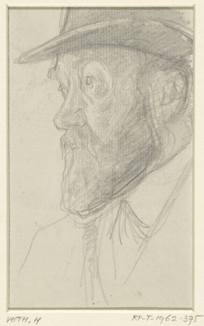 Lambertus Zijl szobrász portréja alkotó: Jan Veth