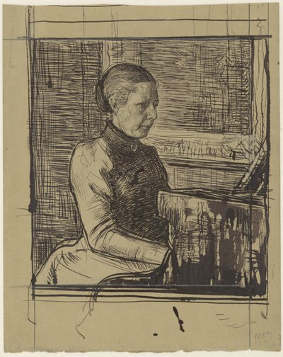 Mrs. Van Marken-Matthes portréja alkotó: Jan Veth