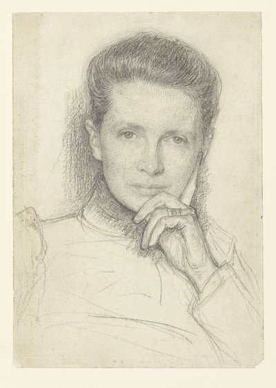 Tanulmány Mrs. K.C. portréjához Boxman Winkler alkotó: Jan Veth