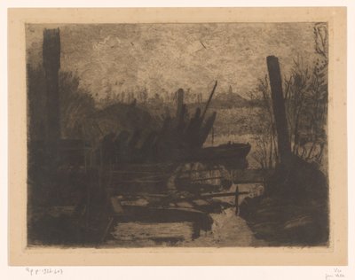 Roncsok egy polder tájon alkotó: Jan Veth