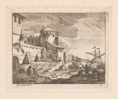 olasz kikötő alkotó: Jan Vincentsz. van der Vinne
