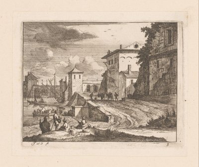 Egy olasz kikötő rakpartjai alkotó: Jan Vincentsz. van der Vinne
