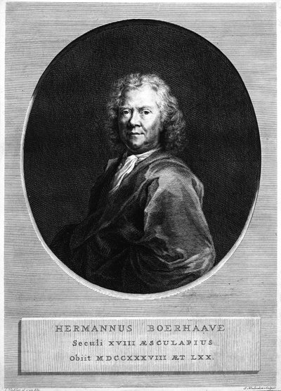 Herman Boerhaave, metszett Jacobus Houbraken alkotó: Jan Wandelaar
